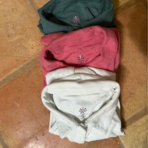 Isaac Mizrahi Live - set of 3 Pima cotton button down sleeveless tops